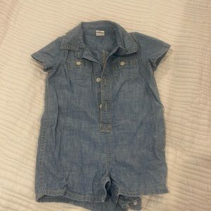 Gap chambray button up romper